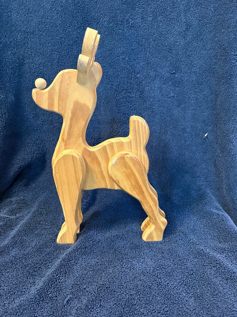 Standing Wooden Reindeer Holiday Decor